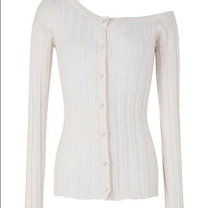 Fitted off one  shoulder knitted cardigan top by 8